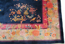 Load image into Gallery viewer, 9x12 Antique Chinese Art Deco Rare Overall Floral 275cm x 351cm  c.1920
