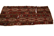 Load image into Gallery viewer, 2&#39;x6&#39; Antique Sumak Soumak Saddlebag Rug Brick Red  (69cmx168cm) C.1940
