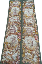 Load image into Gallery viewer, 2x7 Antique English Tapestry Needlepoint  Wool Silk Human C.1920 56cmx218cm
