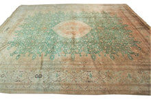 Load image into Gallery viewer, 10x13 Signed Rare Fine Silk Handmade Rug Handmade Area Rug Quality Green 10x14
