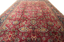Load image into Gallery viewer, 11x19 Exceptional Antique Rug Mohajeran Fine Agra Rug Geometric Red c.1920 
