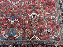 Load image into Gallery viewer, Antique Herriz Serrapi Rug Geometric 8x11 Carpet Red Rug 239cmx336cm c. 1920
