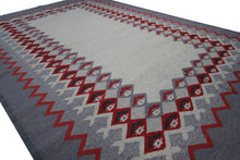 Load image into Gallery viewer, Vintage European Rug Hand Woven Geometric Tapestry 6x9 183cm x 275cm
