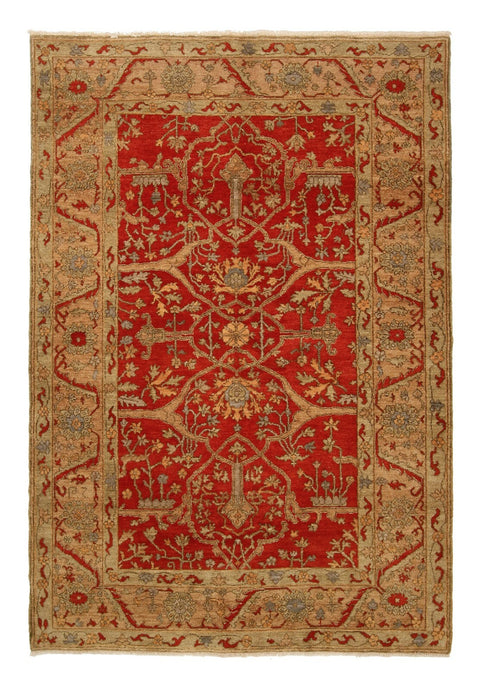 6x9 Rare Vintage Collector Armenian Rug Natural Motifs Geometric Handmade Rug 