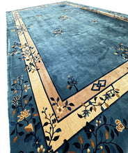 Load image into Gallery viewer, 11x18 Vintage Art Deco Chinese Rug High Quality Peking  343cm x 548cm Blue
