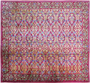 13x16  Vintage Large Art Deco Rug Art Nouveau Rug European Arts & Crafts Rug 