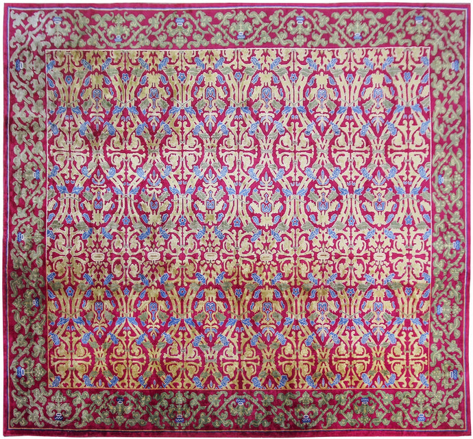 13x16  Vintage Large Art Deco Rug Art Nouveau Rug European Arts & Crafts Rug 