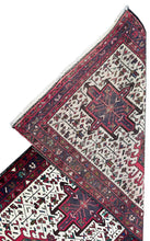 Load image into Gallery viewer, Antique Herriz Karaje Serrapi Runner Rug  3x16 Handmade Ivory 79cmx491cm C. 1930
