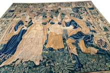 Load image into Gallery viewer, 10x13 17th.C Antique Flemish Tapestry Rare Historical Wool &amp; Silk 312cmx396cm
