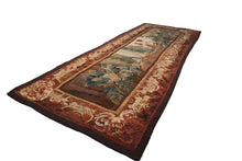 Load image into Gallery viewer, 4x9 Rare 18th Century Tapestry Handwoven Wool &amp; Silk Flemish Tapestry  102x265cm
