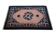 Load image into Gallery viewer, 2x3 Antique Peking Rug Chinese Art Deco Rug Pink Purple Handmade Chinese Rug 2x3
