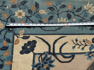 11x18 Vintage Art Deco Chinese Rug High Quality Peking  343cm x 548cm Blue