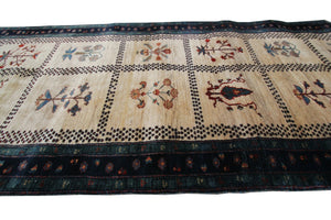 3x10 Gorgeous Art Deco Runner Boho Runner Quality Handmade Area Rug Ivory Runner