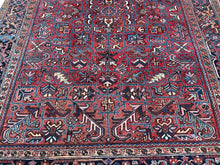 Load image into Gallery viewer, Antique Herriz Serrapi Rug Geometric 9X12 Handmade Light Red 257cmx354cm c. 1930
