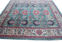 Load image into Gallery viewer, 10x13 Incredible Vintage Handmade Area Rug Teal 294cmx389cm Green 
