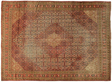 Load image into Gallery viewer, 10&#39;x14&#39; Pre-1900 Antique Oritental Rug Artisan Handmade ©&quot;Shabby Chic Pile 1880
