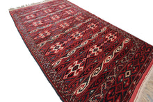 Load image into Gallery viewer, 4x8Antique Ersari Turkoman Rug Antique Tribal Rug Antique Geometric Overall 

