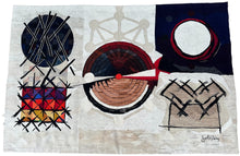 Load image into Gallery viewer, Vintage Tapestry Art Nouveau Abstract 5x8 Rug Aubusson 152cmx244cm Signed C.1985
