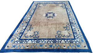  9x12 Rare Antique Peking 5 paw dragon Chinese Rug Art Deco 279x353cm Rug C.1880