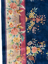 Load image into Gallery viewer, 9x12 Antique Chinese Art Deco Rare Overall Floral 275cm x 351cm  c.1920
