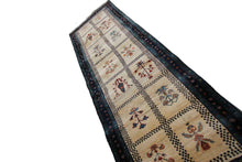 Load image into Gallery viewer, 3x10 Gorgeous Art Deco Runner Boho Runner Quality Handmade Area Rug Ivory Runner
