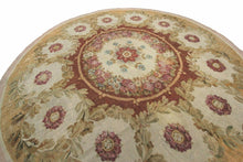 Load image into Gallery viewer, 10ft. Round Antique French Aubusson Directoire 10X10 Beige 290cmx292cm C.1790  
