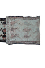 Load image into Gallery viewer, 2x19 1890 Antique Tapestry Handmade Runner Sennehh raised pile Animal 44 x 579cm
