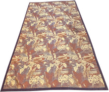 Load image into Gallery viewer, 8X13 Vintage Art Nouveau Tapestry Fabric Abstract Rug  &quot;Einstein Moomjy&quot;  C.1955
