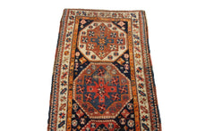 Load image into Gallery viewer, 3X12 Rare Antique Rug Caucasian Kazak Fine Runner 94cm x 369cm Boho Rug  C.1880

