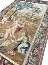 Load image into Gallery viewer,  7x11 Antique French Tapestry Verdure Wool &amp; Silk 213cm x 323cm 18th Century
