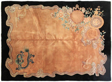 Load image into Gallery viewer, Vintage Art Deco Rug 8x10 Dragon Chinese Wool Carpet 244cmx305cm Pink 
