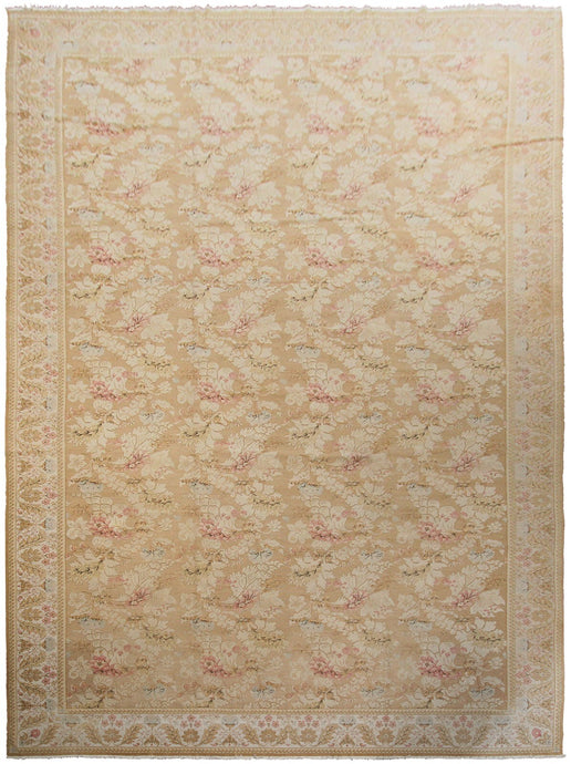 13x23 Large Oushak Vintage Turkish Oushak Beige Overall Design Oversized Oushak 