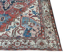 Load image into Gallery viewer, 10x13 Antique Rare Serrapi Rug Geometric Handmade Rug Rust 288cmx392cm c. 1880
