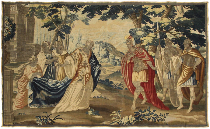 6x10 Rare Antique French Tapestry Fine Wool & Silk 175cmx305cm 17th. Century