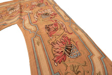 Load image into Gallery viewer, 4x7 *Rare Antique French Tapestry &quot;Entre Fenetres&quot; Gold  (122cm x 196cm) C.1880
