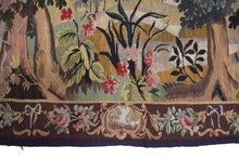 Load image into Gallery viewer, 5X7 Antique Tapestry Verdure Tapestry Large Handmade French Tapestry  1900

