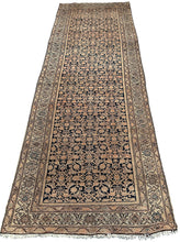 Load image into Gallery viewer, Antique Geometric Tribal Rug Handmade Runner Rug 1890 4x10ft 107cm x 295cm
