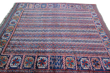 Load image into Gallery viewer, 5X7 Rare Antique Shirazz Rug Tribal Afshaar Ganjeh Design 160cmX196cm Blue C1890
