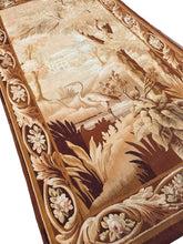Load image into Gallery viewer, Antique French Aubusson Tapestry Birds Wool &amp; Silk Large 5x9ft 148x280cm 1900
