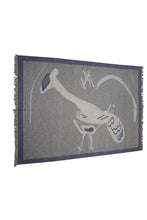Load image into Gallery viewer, 5x7 Vintage European Kilim Flatwoven Tapestry Rug Art Nouveau Bird 158cmx221cm 
