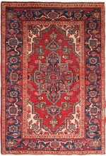 Load image into Gallery viewer, 4x5 Antique Rug Herizz Serapii Rug 107cm x 160cm Oriental Rug High Quality 1920
