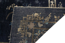 Load image into Gallery viewer,  13x18 Rare Antique Peking Chinese Art Deco Rug Museum Quality Blue c.1870  
