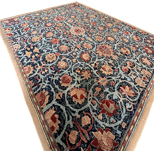 Vintage European Arts & Crafts Rug Donegal Design Blue 300cmx359cm 10x12 C.1950