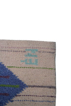 Load image into Gallery viewer, 5x6 Vintage European Kilim Flatwoven Rug Art Deco Signed  145x 191cm Tapestry 
