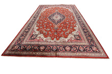 Load image into Gallery viewer, 7x10 Fine Silk Qumm Silk Ghhomm rug 100% Silk  foundation  Handmade Vintage Rug
