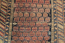 Load image into Gallery viewer, 4X6 Authentic Antique Caucasian Shirvan Rug Kuba Blue 117cmX173cm c.1880
