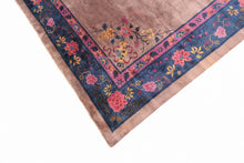 Load image into Gallery viewer, 9x12 Antique Art Deco Rug Walter Nichols Rug Chinese Beige Purple Mandarin 
