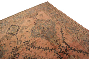 Rare 10x11 Antique Oushak Authentic Oushak Wool Foundation Geometric 299x 346cm