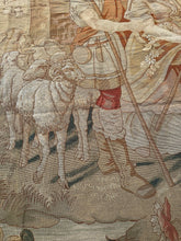 Load image into Gallery viewer, 7x12 Rare Antique French Wool &amp; Silk Needlepoint Tapestry Large  1920 224x 356cm
