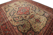 Load image into Gallery viewer, 10x13 Vintage Farahann Rug Geometric Art Nouveau Rug Handmade Gold 305x392cm
